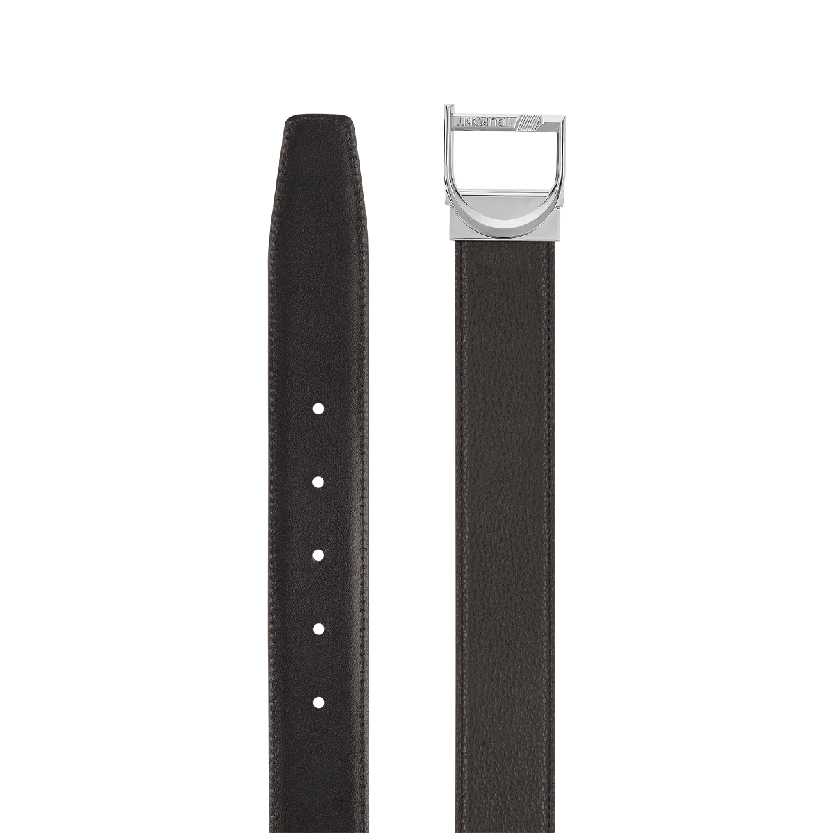 Ремень Line D 9351000 Цвет Чёрный Гладкая и зернистая кожа, пряжка с палладиевым покрытием | S.T. Dupont