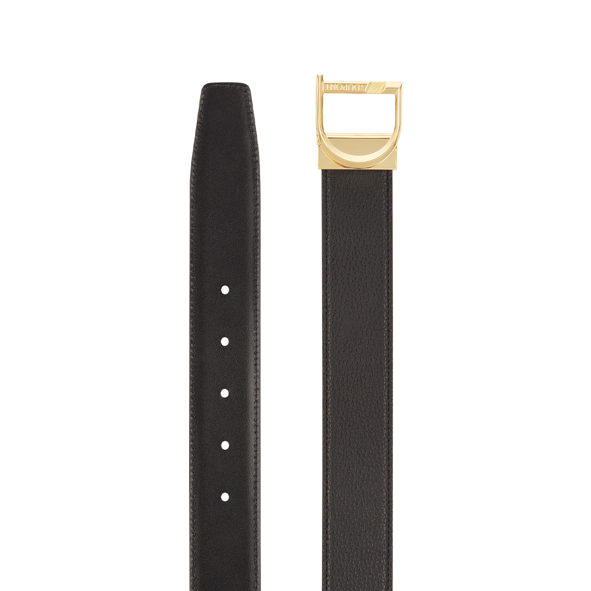Ремень Line D 9351100 Цвет Чёрный Гладкая и зернистая кожа, пряжка с палладиевым покрытием | S.T. Dupont