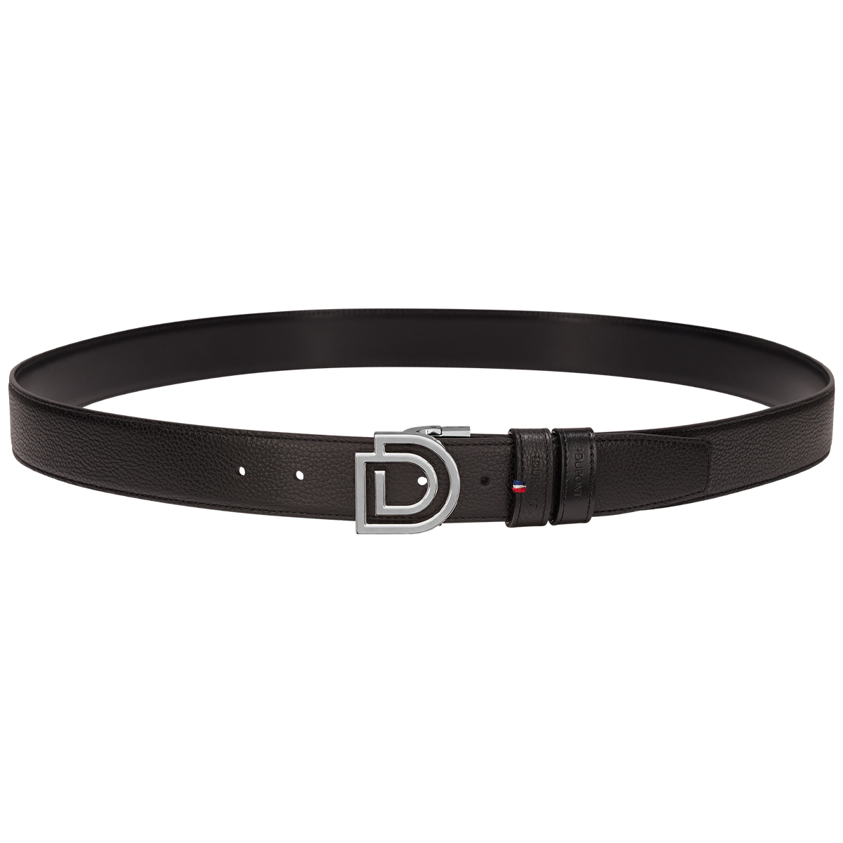 Ремень Line D 9351002 Цвет Чёрный Гладкая и зернистая кожа, пряжка с палладиевым покрытием | S.T. Dupont