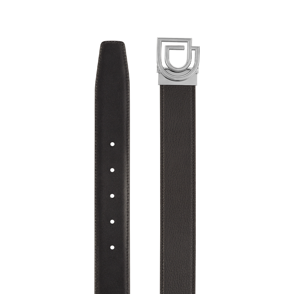 Ремень Line D 9351002 Цвет Чёрный Гладкая и зернистая кожа, пряжка с палладиевым покрытием | S.T. Dupont