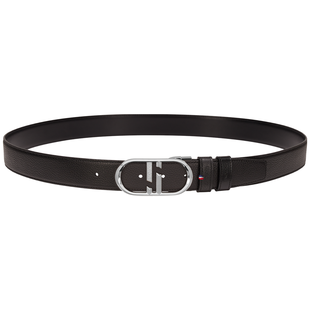 Ремень Line D 9351003 Цвет Чёрный Гладкая и зернистая кожа, пряжка с палладиевым покрытием | S.T. Dupont