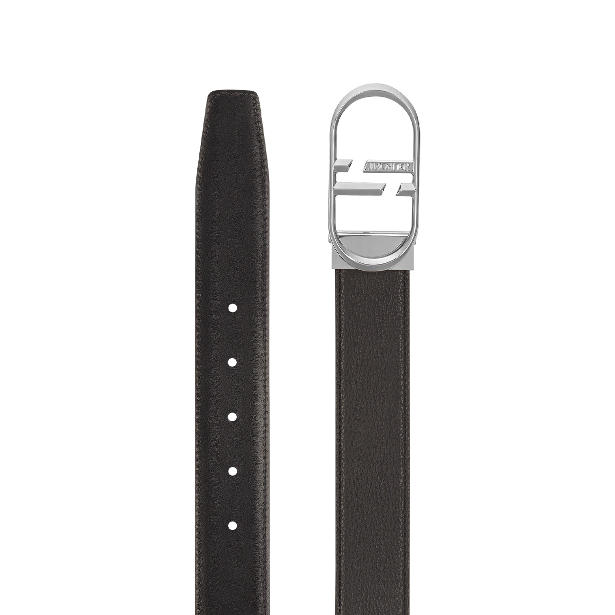 Ремень Line D 9351003 Цвет Чёрный Гладкая и зернистая кожа, пряжка с палладиевым покрытием | S.T. Dupont
