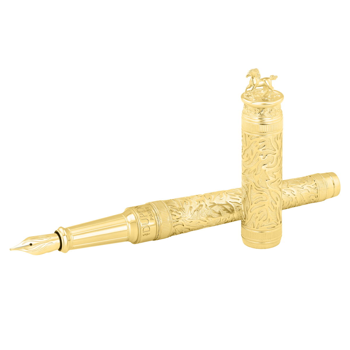 Ручка Year Of The Horse (перьевая\роллер) Animal World 420082XL Цвет Золотистый Бронза, отделка позолотой | S.T. Dupont