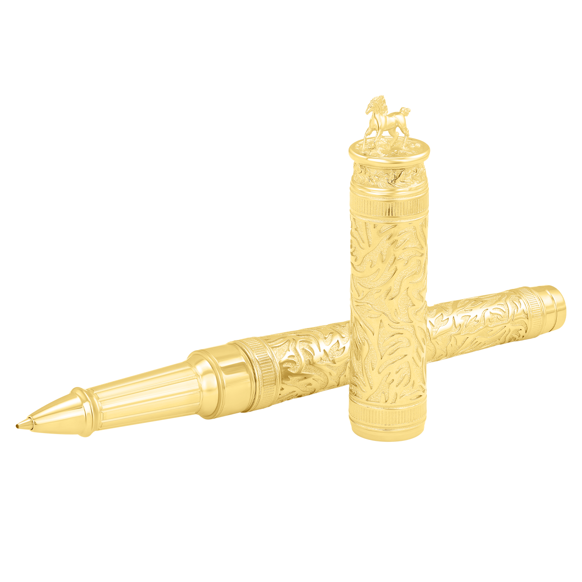 Ручка Year Of The Horse (перьевая\роллер) Animal World 420082XL Цвет Золотистый Бронза, отделка позолотой | S.T. Dupont