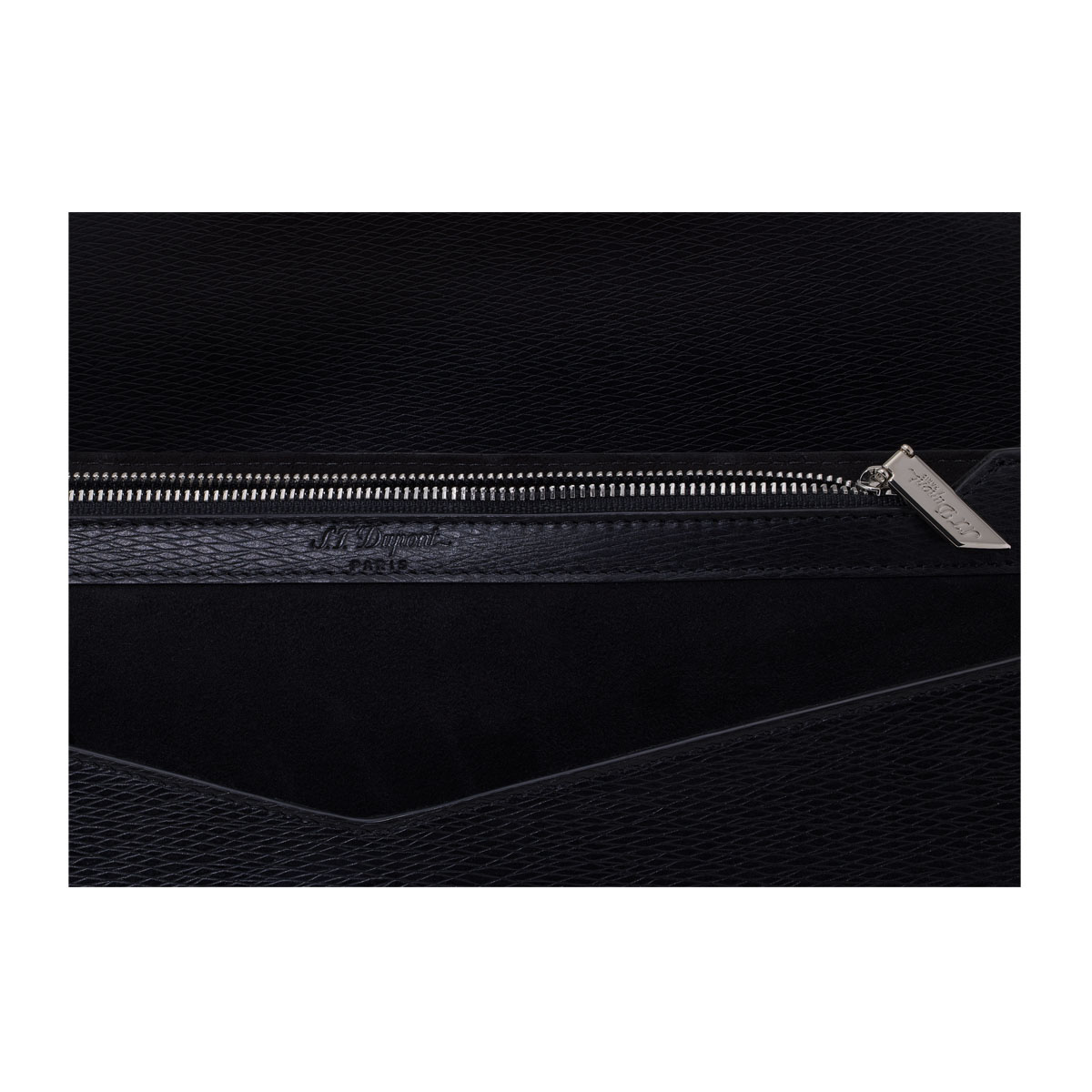 Портфель Line D 1SP102BK2 Цвет Чёрный Чёрная ребристая телячья кожа | S.T. Dupont