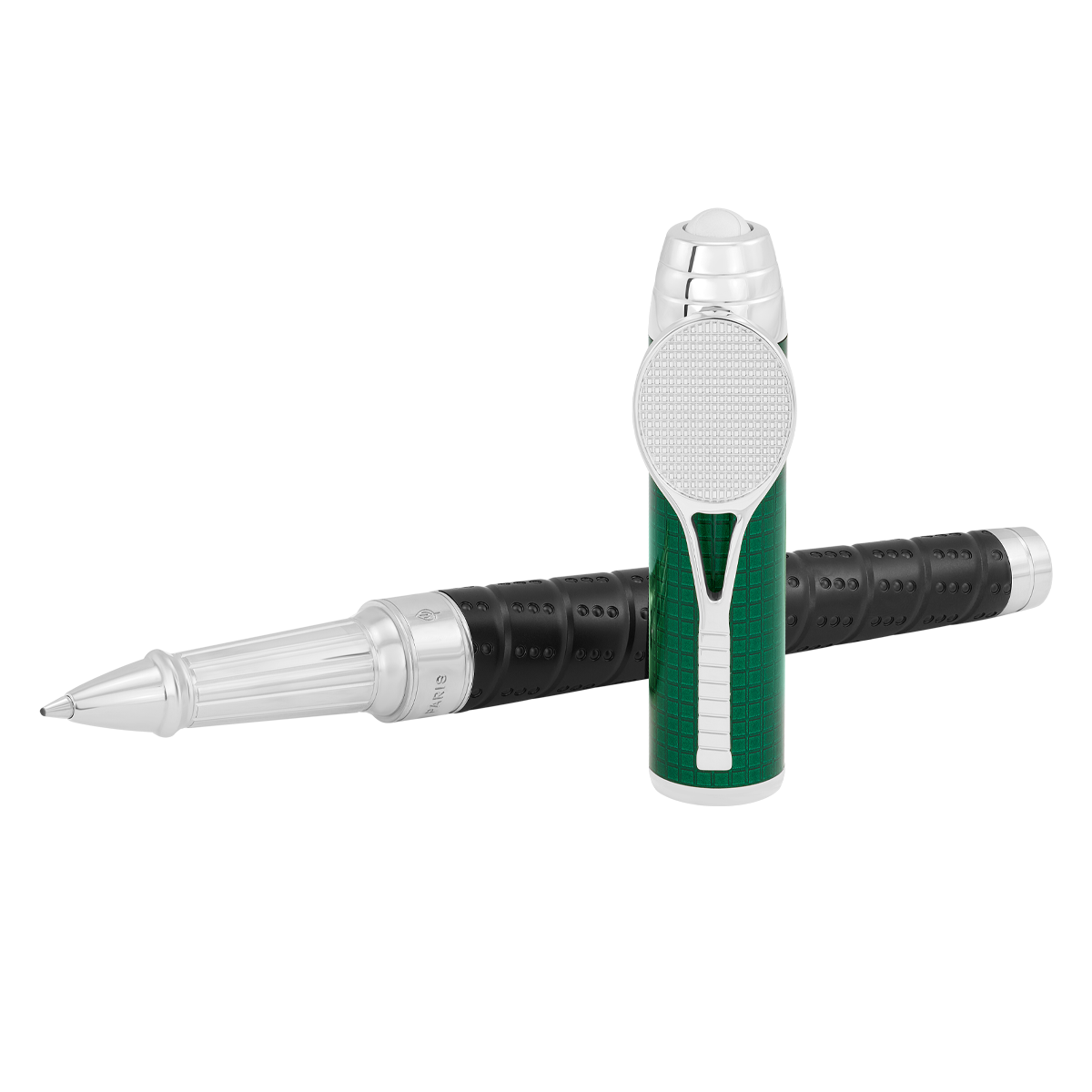 Ручка-роллер Tennis Sport 422006XL Цвет Зелёный Отделка палладием, чёрным IP покрытием, зелёным натуральным лаком | S.T. Dupont