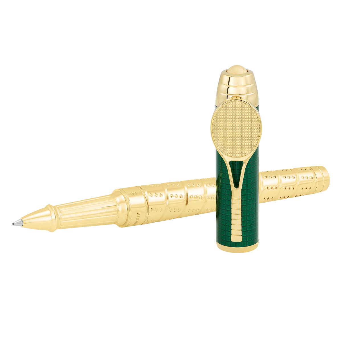 Ручка-роллер Tennis Sport 422006XLG Цвет Зелёный Отделка палладием, чёрным IP покрытием, зелёным натуральным лаком | S.T. Dupont